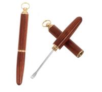 Yardenfun 2pcs Reusable Ear Wax Spoon Portable Ear Cleaner Keychain with Brass Earwax Removal Tool Durable and Elegant for Go Hygiene