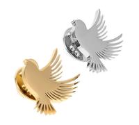 Yardenfun 2PCS Stainless Steel Men S Brooch Peace Dove Lapel Pin Animal Suit Accessory for Wedding Formal Casual Jackets Coats Corrosion Resistant Jewelry