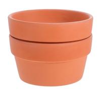 Yardenfun 2Pcs Terracotta Flower Pots with Drainage Hole Creative Red Clay Succulent Planters for Indoor Cactus Garden Containers for Desk Decoration and Giving