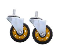 Yardenfun 2pcs Trailer Jack Wheel Replacement with Precision Steering Silent Swivel Casters for Car Floor Jack Supplies Flexible Oil Drainer Wheels for Vehicle Repair and Maintenance