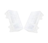 Yardenfun 2pcs Transparent Multi Compartment Battery Holder Box Shockproof Organizer for Aa Aaa Batteries Durable Stackable Storage Case for Home Office Workshop Use