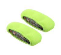 Yardenfun 2pcs Underarm Crutches Pads with Thickened Green Mesh Sponge Cushion, Comfortable Replacement Crutch Underarm and Handle Grip Covers for Adult and Youth Mobility Support, Machine