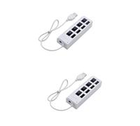 Yardenfun 2pcs Usb Hub Port Independent Expander for Laptop and More Slim Lightweight Design Built Cable for Easy Connectivity and Fast Data Transfer
