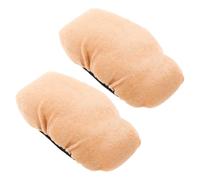 Yardenfun 2pcs Velvet Crutch Pads Underarm Cushions Soft Comfortable Padding for Elderly Walking Sticks Crutches Accessories Light Brown Elastic Sleeve