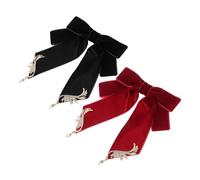 Yardenfun 2Pcs Vintage Bow Brooch Pin with Rhinestone Wings Pretied Bowknot Collar Pins for Men and Women Retro Shirt Jewelry Accessories Elegant Lapel Brooches for Suits and Dresses