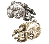 Yardenfun 2pcs Vintage Octopus Keychain Pendant Hanging Brass Retro Craft Charm Decoration for Keys Bag Diy Project Octopus Keyring Brass Pendant