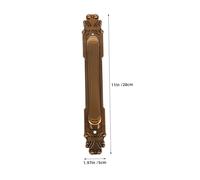 Yardenfun 2pcs Vintage Sliding Barn Door Handles Heavy Duty Antiqued Brass Pulls for Closet Cabinet Garage Gate Shed with Easy Surface Mount Installation
