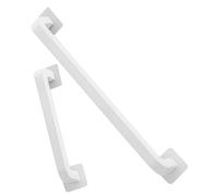 Yardenfun 2pcs Wall-mounted Towel Rack White Small Medium Bathroom Organizer Space-saving Towel Holder for Kitchen Bedroom Multifunctional Storage