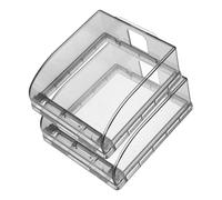 Yardenfun 2pcs Waterproof 86 Type Socket Cover Splash-Proof Socket Box with Adhesive for Bathroom and Home Use, Safety Electrical Protection, Dark Grey