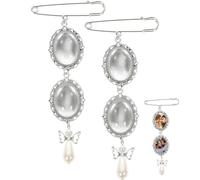 Yardenfun 2pcs Wedding Bouquet Photo Charm Pendants Memorial Picture Frame Charms Bridal Something Blue Accessories for Bride