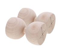 Yardenfun 2pcs Wood Fence Finials Round Post Caps with European Hourglass Design for Staircase Decoration and Column Support Vintage Style Wood Carved Finials for Villas and Homes