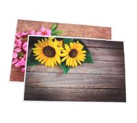 Yardenfun 2pcs Wood Grain Flower Photography Backdrop Banner Creative Floral Photo Background for Home Birthday Party Photo Studio Booth Durable Easy to Clean Product Photography Backdrop
