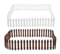 Yardenfun 2pcs Wooden Miniature Fence Flexible Garden Decor for Building Your Own Mini Gardens and Mini Farms, Bendable Wood Fence Photo Prop for ’s DIY Micro Landscape