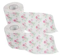 Yardenfun 2Rolls Decorative Printed Toilet Paper Delicate Floral Pattern Lightweight Portable Toilet Tissue for Bathroom Dining Use Design to Brighten Any Occasion