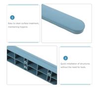 Yardenfun 3 Pairs Non-Slip Replacement Chair Armrest Caps for Portable Commode Toilet Chairs, Blue Arm Pads for Elderly Patient Bathroom Wheelchair Accessories