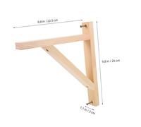 Yardenfun 3 Pcs Solid Wood Triangle Corner Bracket for Wall Shelves and Ceiling Light Hanging Multipurpose Wooden Floating Shelf Supports Sturdy Wall Mount Sconce Brace for Home Decor Easy