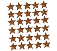 Yardenfun 30pcs 4.5cm Rusty Metal Star Decorations for Christmas Crafts Country Home Decor Vintage Miniature Stars for Holiday Ornaments