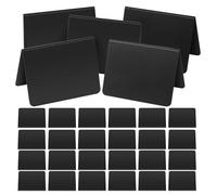 Yardenfun 30pcs Double-Sided Mini Chalkboard Signs Tabletop Stands Reusable Erasable Message Boards for Restaurant Food Buffet Wedding Bakery Display