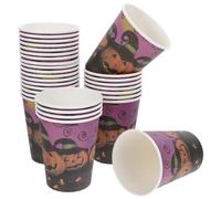 Yardenfun 30pcs Halloween Disposable Paper Cups Pumpkin Pattern Multi-use Tableware for Parties Picnics and Everyday Use Festive Halloween Party Supplies with Convenient Design
