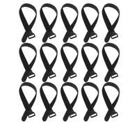 Yardenfun 36pcs Black Nylon Hook and Loop Cable Ties with Buckle, 20x300mm Releasable Cord Organizer Straps for Sofa, Yoga Mat, and Data Cable Management in Home and Office
