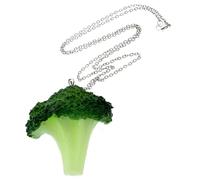Yardenfun 3D Realistic Broccoli Necklace Pendant for Women Vegetable Jewelry Simple Style Trendy Green Necklace for Casual Wear and Vegan Enthusiasts