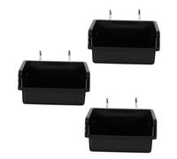 Yardenfun 3pcs Anti-static Plastic Board Storage Bins with Thickened Square Holes 100x100x50mm Peg Board Containers for Garage Tool Organization and Office Desktop Pegboard Holders