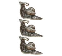 Yardenfun 3pcs Antique Brass Snail Figurines Vintage Miniature Snail Statues for Feng Shui Tea Pet Decor Symbolic Paperweights for Office and Home Motivational Retro Brass Art Sculptures