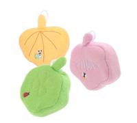 Yardenfun 3pcs Bath Shower Balls Sponge for Exfoliating Dead Skin Rich Creation Gentle and Safe Texture Convenient Bathroom Shower Supplies with Cartoon Leaf Design for Adults
