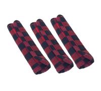 Yardenfun 3Pcs Christmas Refrigerator Door Handle Covers Black and Red Plaid Cloth Protector Wraps for Fridge Handles 2 Short and 1 Long Sleeve
