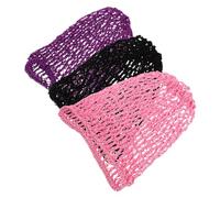 Yardenfun 3pcs Elastic Eyelet Crochet Hair Nets for Women Lightweight Breathable Bun Covers for Sleeping Dancing and Styling Handwoven Hair Wraps for Quick Neat Updos
