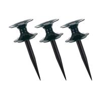 Yardenfun 3pcs Garden Hose Guide Spikes PVC Lawn Water Hose Holders Supports for Lawn Irrigation and Gardening Accessories