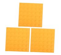 Yardenfun 3pcs Nonslip PVC Blind Path Bricks Tactile Sidewalk Tiles Weather-Resistant Pavement Covering for Safe Walking Blind Sidewalks and Tactile Paving Projects