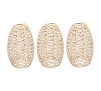 Yardenfun 3pcs Paper Rope Lampshade Chandelier Light Covers Boho Light Bulb Cover Woven Lamp Cover Chandelier Lampshade Rattan Lampe Candelabra Bulbs Shade Shades Outdoor Light