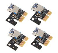 Yardenfun 4-pack Usb to Pci-e Riser Adapter Cards Pci-e 1x to 16x Computer Parts for Mining Black High-speed Data Transfer
