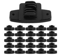 Yardenfun 40pcs Plastic Electric Fence Insulators | Black Wire Insulator for T Post and Wood | Screw On Fence Hardware Supplies for Pasture and Ranch Fencing