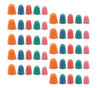 Yardenfun 40pcs Reusable Rubber Finger Sleeve Protectors, Multi-Color Finger Covers with Cushioned Grip for Money Counting, Sewing, Knitting, and Office Use