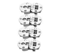 Yardenfun 4pcs Adjustable Hidden Cabinet Hinges Large Silver Flush Concealed Drop Down Design for Kitchen Cupboards Space Saving Modern Home Hardware