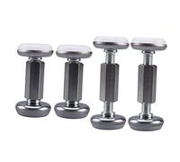 Yardenfun 4pcs Adjustable Stainless Steel Bedside Fixers Sloshing Actuator Wall Stabilizers for Home Bedroom Furniture Noise Reduction Metal Tool