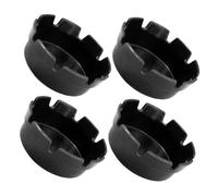 Yardenfun 4pcs Black Plastic Ashtray Smokeless Eight-slot Design for Multiple Smokers Indoor Outdoor Use Office Patio and Safe