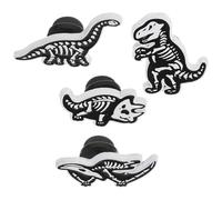Yardenfun 4pcs Chic Dinosaur Pins Set Featuring Eye-catching Zinc Alloy Dinosaur Skeleton and Skull Shape Brooch Pins, Casual Style Accessories for Women, Sisters, or Daughters