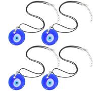 Yardenfun 4pcs Dainty Blue Evil Eye Necklace Glass Pendant Charm Jewelry for Women Lucky Protection Symbol Versatile Stylish Accessory for Casual and Formal Occasions