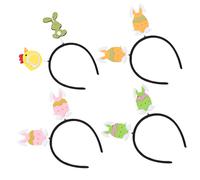 Yardenfun 4pcs Easter Decorative Headband for Lightweight Cartoon Hairbands with Bunny and Chick Designs Party Accessory for Dress Up and Holiday Celebrations