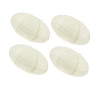 Yardenfun 4Pcs Foldable Oval Handmade Paper Lampshades Beige Origami Design Ceiling Light Shade for Home Festival Wedding Decoration