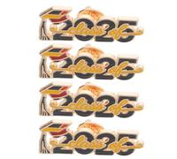 Yardenfun 4pcs Graduation Brooch Pin - Class Of 2025 Brooches - Grad Cap Lapel Pin - Academic Jewelry For High School College Graduation Party Supplies Decoration