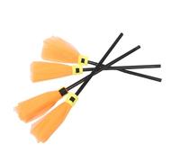 Yardenfun 4pcs Halloween Witch Brooms Lightweight Mesh Material Cosplay Costume Props for Party Decorations Spooky Wizard Flying Broomsticks