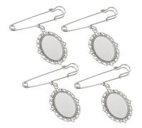 Yardenfun 4pcs Heat Transfer Printing Blank Brooch Pins, Graduation W IY Graduation Gift for Students, Zinc Alloy, Lightweight Safety Pin Design for Christmas and DIY Creations