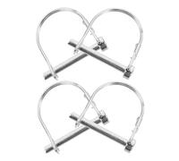 Yardenfun 4pcs Heavy Duty Trailer Hitch Pins with Round Wire Locking Clips Galvanized Carbon Steel Locking Coupler Pins for Farm Lawn Garden Equipment Securement