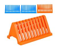 Yardenfun 4pcs Laboratory Slide Drying Rack for Microscope Slides Holder - Triangular Glass Sample Draining Stand with Blue and Orange Color - Lab Draining Rack for Culture and Cell