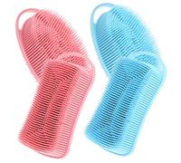 Yardenfun 4pcs Massage Cleaning Brush Soft Silicone Shampoo Bath Scrubber for Shower Hair Scalp Skin