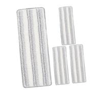Yardenfun 4pcs Microfiber Mop Replacement Pads for Hardwood Tile Floors Washable Self Adhesive Stripe Pattern Refill Pads with Super Absorbent Sponge Compatible with Rotating Flat Mop for